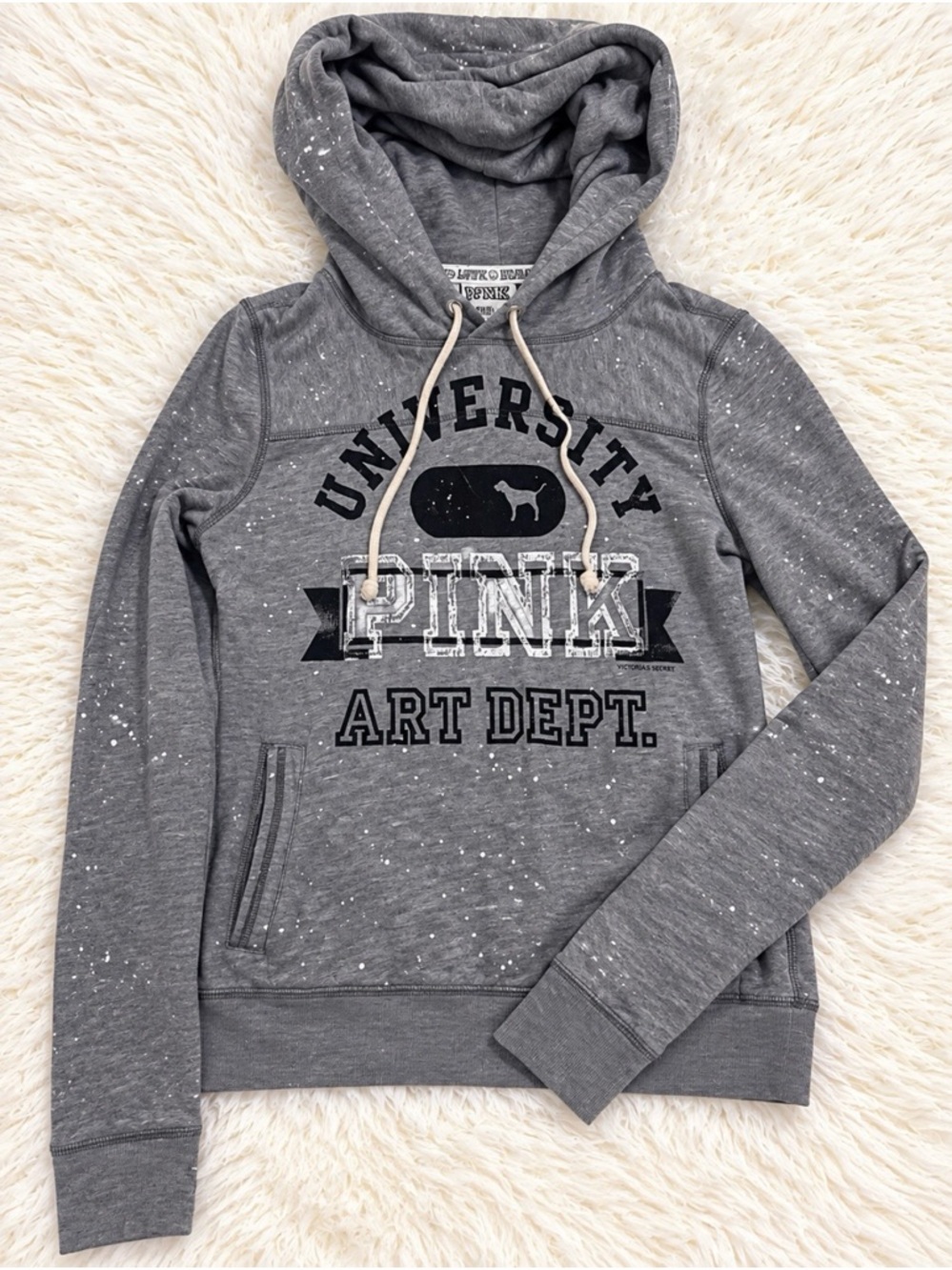 Victoria’s Secret PINK University Art Dept Hoodie XS Gray